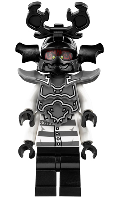 This LEGO minifigure is called, Stone Army Warrior, Red Face, Giant . It's minifig ID is njo235.