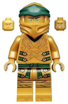 This LEGO minifigure is called, Lloyd (Golden Ninja), Legacy . It's minifig ID is njo499.