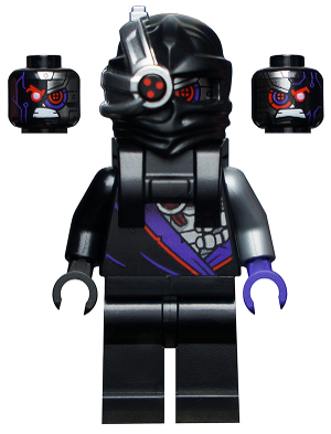 Display of LEGO Ninjago Nindroid Warrior, Neck Bracket (for Jet Pack), Legacy