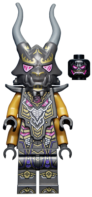 This LEGO minifigure is called, Crystal King / Overlord, 4 Arms . It's minifig ID is njo766.