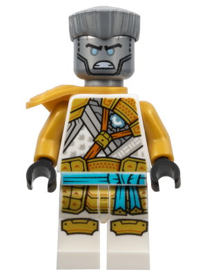 This LEGO minifigure is called, Zane (Golden Ninja), Crystalized, Hair . It's minifig ID is njo806.