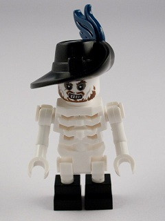 This LEGO minifigure is called, Skeleton Barbossa . It's minifig ID is poc003.