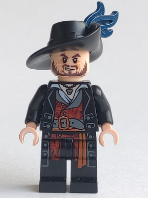 This LEGO minifigure is called, Hector Barbossa . It's minifig ID is poc004.
