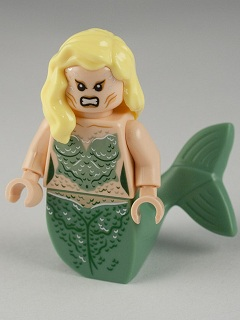 Display of LEGO Pirates of the Caribbean Mermaid, Curved Tail