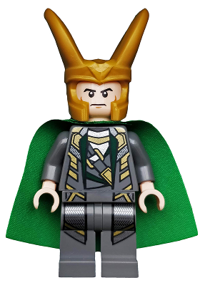 This LEGO minifigure is called, Loki, 4.0cm Height Starched Fabric Cape . It's minifig ID is sh033.