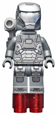 This LEGO minifigure is called, War Machine, Dark Bluish Gray and Silver Armor with Backpack . It's minifig ID is sh066.