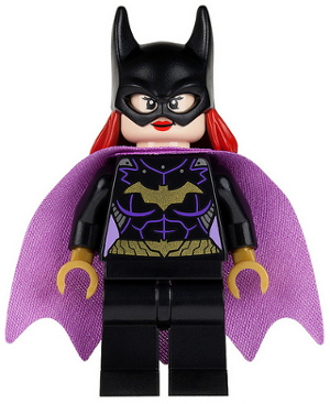 This LEGO minifigure is called, Batgirl, Lavender Cape . It's minifig ID is sh092.