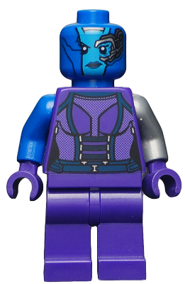 This LEGO minifigure is called, Nebula, Blue Head . It's minifig ID is sh121.