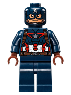 This LEGO minifigure is called, Captain America, Detailed Suit, Mask . It's minifig ID is sh177.