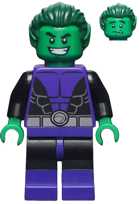 This LEGO minifigure is called, Beast Boy . It's minifig ID is sh198.