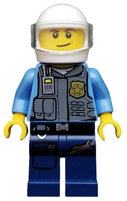 This LEGO minifigure is called, Police Officer, Juniors . It's minifig ID is sh203.