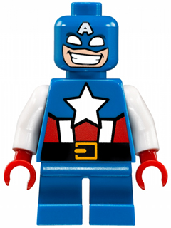 Display of LEGO Super Heroes Captain America, Short Legs