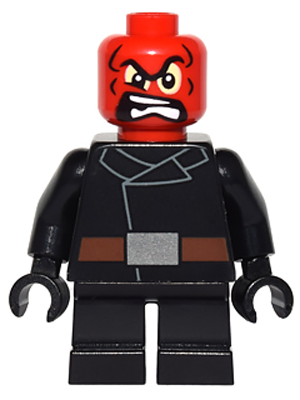 Display of LEGO Super Heroes Red Skull, Short Legs
