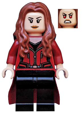 This LEGO minifigure is called, Scarlet Witch, Fabric Skirt . It's minifig ID is sh256.