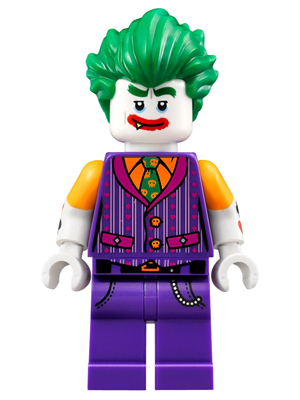 Display of LEGO Super Heroes The Joker, Vest, Shirtsleeves, Smile with Fang