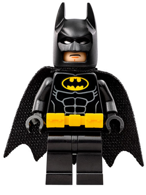 Display of LEGO Super Heroes Batman, Utility Belt, Head Type 1