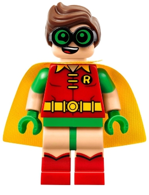 This LEGO minifigure is called, Robin, Green Glasses, Smile / Scared Pattern . It's minifig ID is sh315.