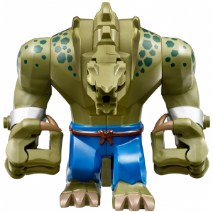 This LEGO minifigure is called, Killer Croc with Blue Pants and Claws . It's minifig ID is sh321.