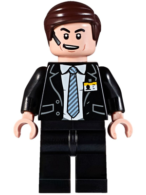 Display of LEGO Super Heroes Agent Coulson