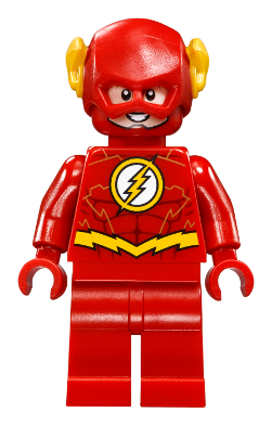 This LEGO minifigure is called, The Flash, Gold Outlines on Chest . It's minifig ID is sh473.