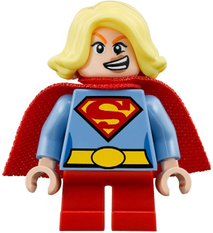 Display of LEGO Super Heroes Supergirl, Short Legs
