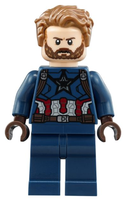 Display of LEGO Super Heroes Captain America, Beard