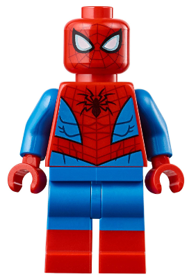 This LEGO minifigure is called, Spider-Man, Metallic Light Blue Eye Highlights . It's minifig ID is sh536.