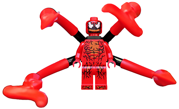 Display of LEGO Super Heroes Carnage, Long Appendages