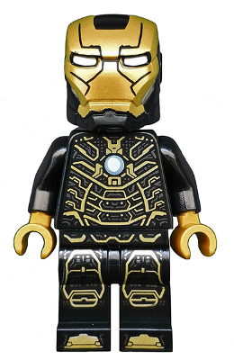 This LEGO minifigure is called, Iron Man, Mark 41 Armor, Trans-Clear Head . It's minifig ID is sh567.