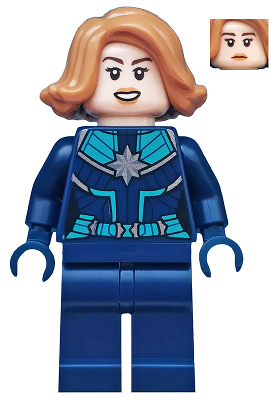 Display of LEGO Super Heroes Captain Marvel 'Vers' (Kree Starforce Uniform)