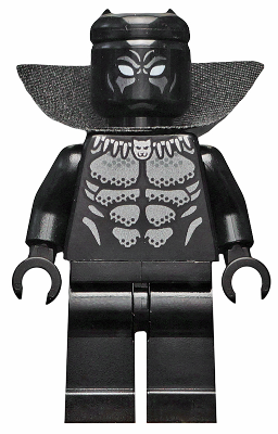 This LEGO minifigure is called, Black Panther, Collar . It's minifig ID is sh622.