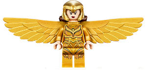 Display of LEGO Super Heroes Wonder Woman (Diana Prince), Gold Wings