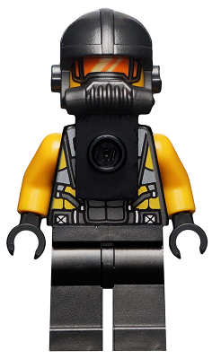 Display of LEGO Super Heroes AIM Agent, Neck Bracket on Front