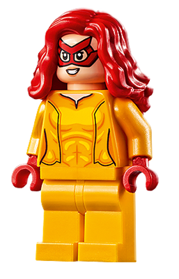 Display of LEGO Super Heroes Firestar