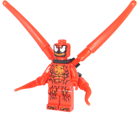 This LEGO minifigure is called, Carnage, 2 Long and 2 Short Appendages. It's minifig ID is sh723.