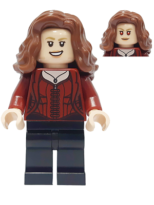 Display of LEGO Super Heroes Scarlet Witch, Plain Black Legs