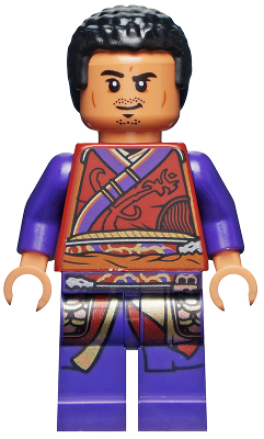 Display of LEGO Super Heroes Wong, Dark Red Robe, Dark Purple Legs