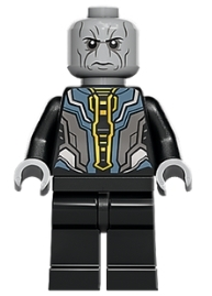 This LEGO minifigure is called, Ebony Maw, Light Bluish Gray Head. It's minifig ID is sh827.