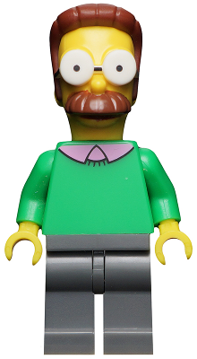 This LEGO minifigure is called, Ned Flanders, The Simpsons, Series 1 (Minifigure Only without Stand and Accessories) . It's minifig ID is sim013.