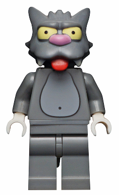 This LEGO minifigure is called, Scratchy, The Simpsons, Series 1 (Minifigure Only without Stand and Accessories) . It's minifig ID is sim020.