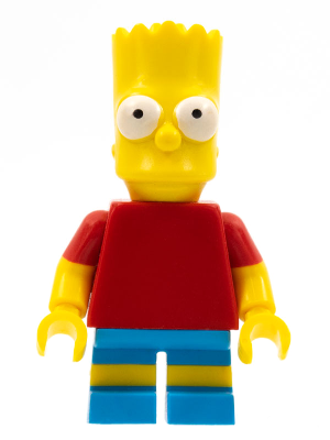 This LEGO minifigure is called, Bart Simpson . It's minifig ID is sim026.