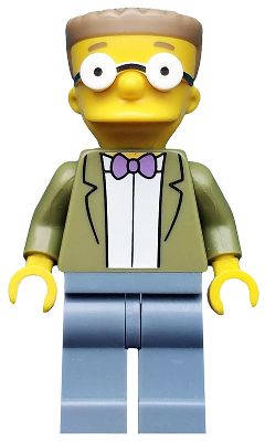 This LEGO minifigure is called, Waylon Smithers, The Simpsons, Series 2 (Minifigure Only without Stand and Accessories) . It's minifig ID is sim041.