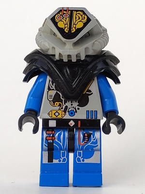 This LEGO minifigure is called, UFO Zotaxian Alien, Blue Officer (Commander X) . It's minifig ID is sp042.