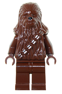 Display of LEGO Star Wars Chewbacca (Brown)