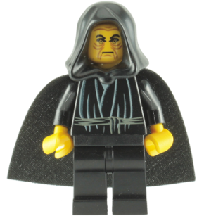 This LEGO minifigure is called, Emperor Palpatine, Yellow Head, Yellow Hands . It's minifig ID is sw0041.