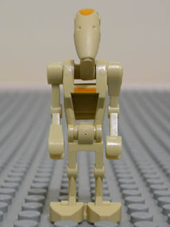 This LEGO minifigure is called, Battle Droid Commander . It's minifig ID is sw0048.