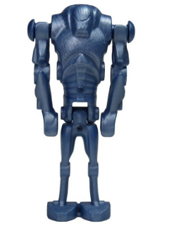 This LEGO minifigure is called, Super Battle Droid, Pearl Sand Blue . It's minifig ID is sw0056.