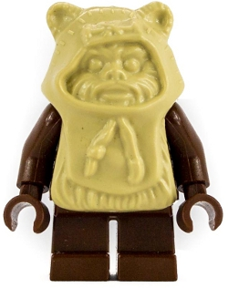 Display of LEGO Star Wars Ewok, Tan Hood (Paploo)