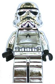 This LEGO minifigure is called, Imperial Stormtrooper, Chrome Silver . It's minifig ID is sw0097.