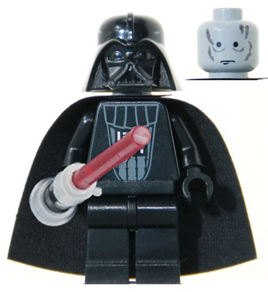 This LEGO minifigure is called, Darth Vader with Light-Up Lightsaber . It's minifig ID is sw0117.